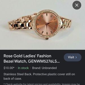 Rose gold ladies fashion watch